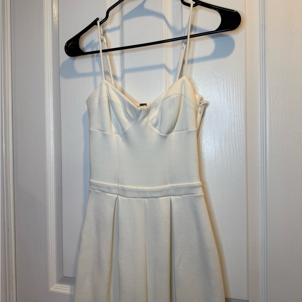 Free People Ivory/White Wide Leg Bustier Jumpsuit Size XS - Picture 3 of 9